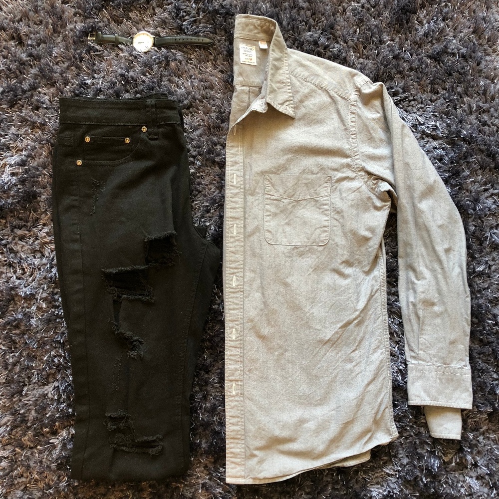 Uniqlo Grey Button down